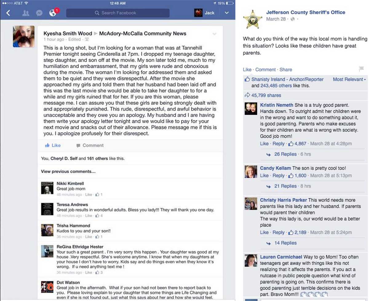 Mom’s Facebook apology for her daughters’ rude movie theater behavior